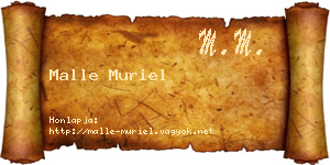 Malle Muriel névjegykártya